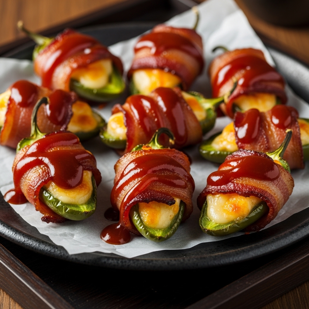 Ultimate Game Day Bacon-Wrapped BBQ Jalapeño Poppers